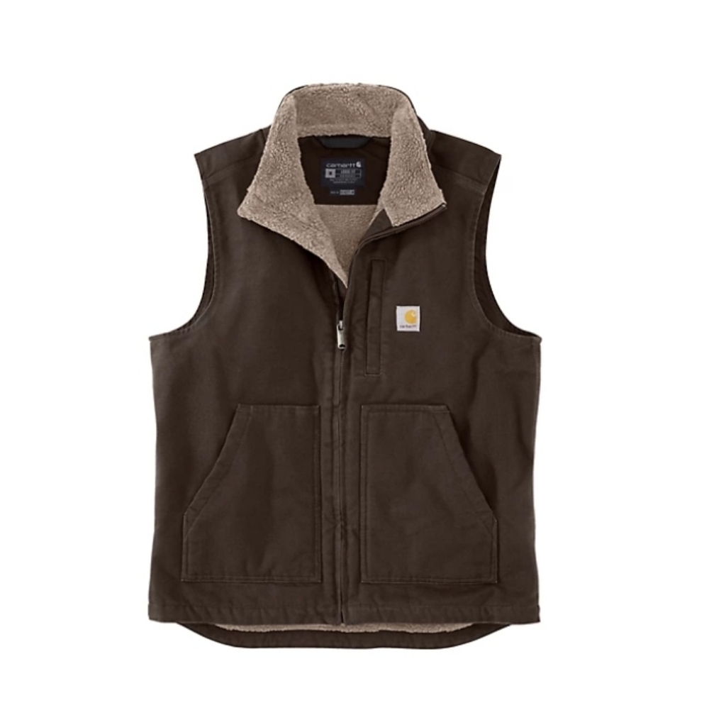 Carhartt Dark Brown Fleece-Lined Vest. Size 5XL
